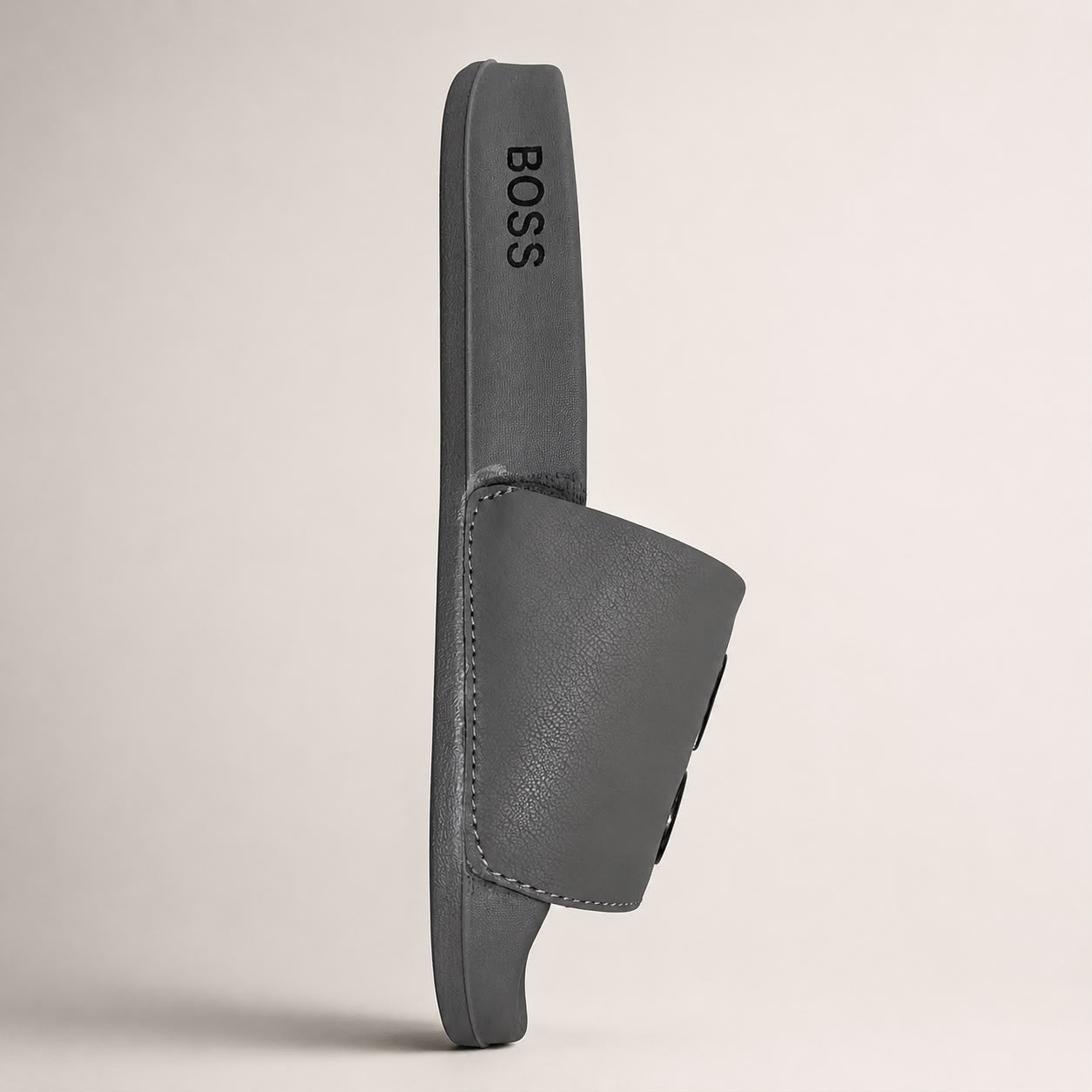 HUGO Urban Luxe Comfort Slides – Grey Edition