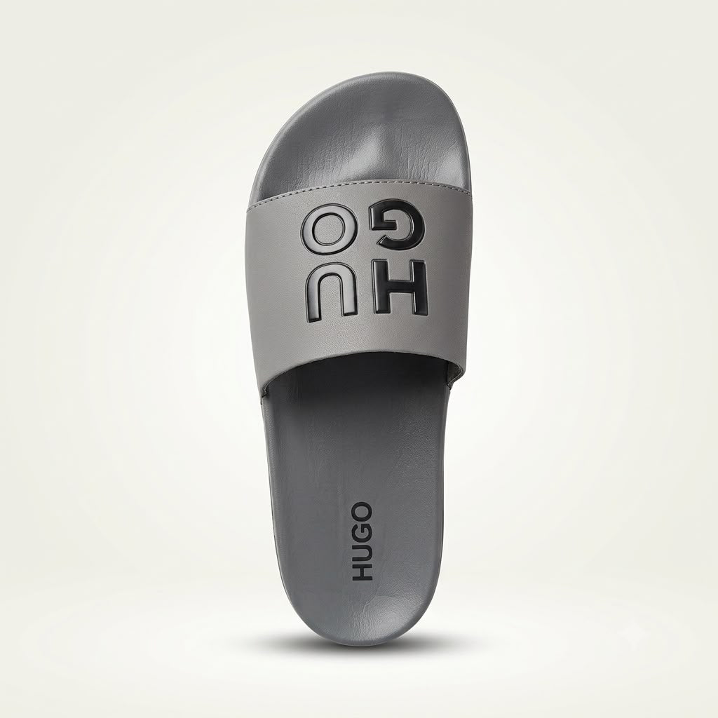 HUGO Urban Luxe Comfort Slides – Grey Edition