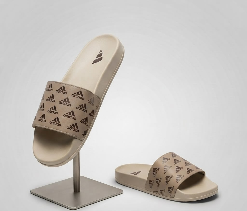 Adidas Elite Comfort Slides – Beige Edition